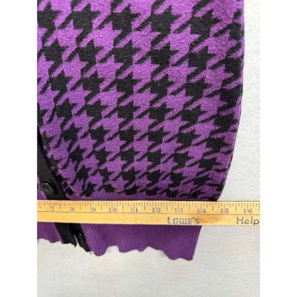 Vintage Sweater Project Purple Cardigan Sweater Classic Style Cotton Medium - Picture 8 of 8